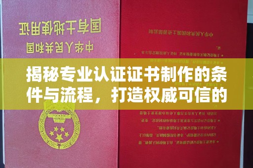 高唐揭秘专业认证证书制作的条件与流程，打造权威可信的认证体系